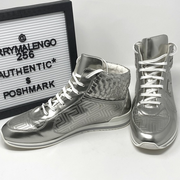 Versace Men Silver Sneakers - Picture 3 of 6